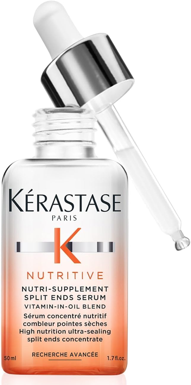 KÉRASTASE Nutritive, Split Ends Hair Serum for Dry Hair, Nourishing Leave-In Oil Treatment, Ultra-Sealing Formula with Anti-Dryness Polymers, Adds Smoothness and Shine, Nutri-Supplement, 50 ml