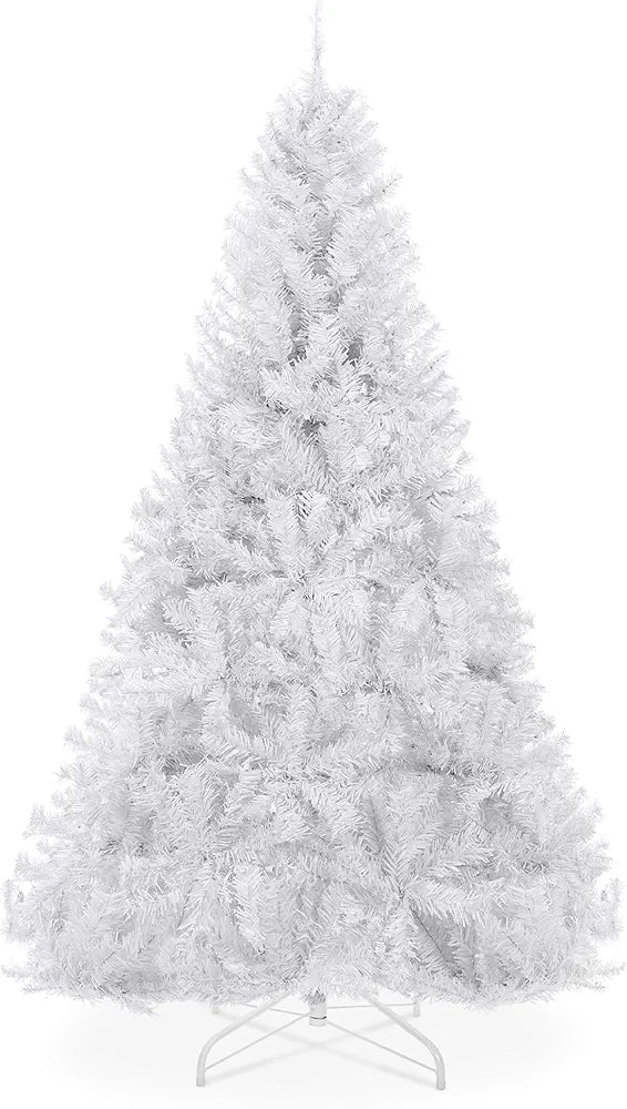 6ft Unlit Hinged Artificial Christmas Tree, Realistic & Easy Assembly - Saiyora&Zubaid