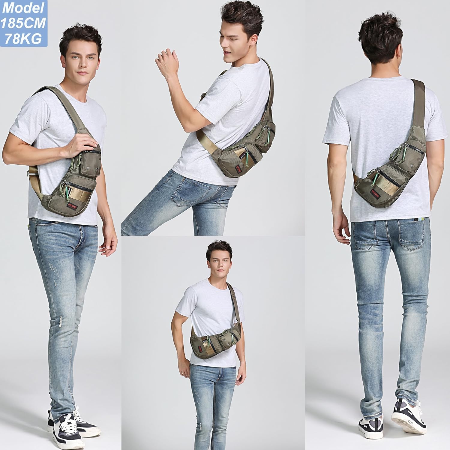 Sling Bag Chest Shoulder Backpack Crossbody Bags Casual Daypack for Men Women