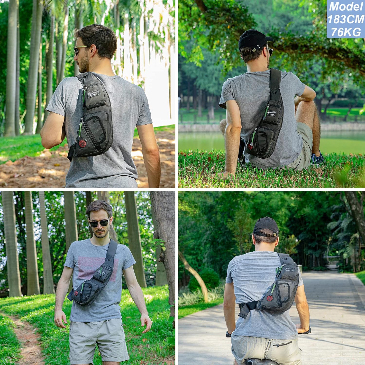 Sling Bag Chest Shoulder Backpack Crossbody Bags Casual Daypack for Men Women