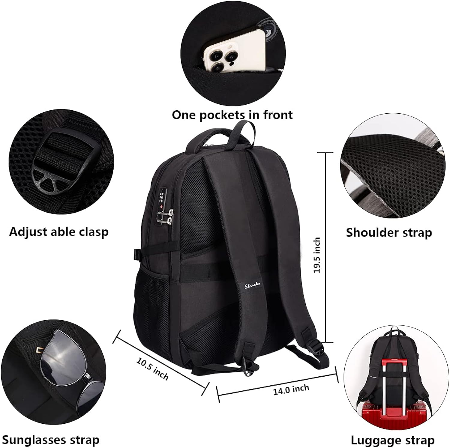 Anti Theft Laptop Backpack Travel Backpacks with usb Charging Port for Women Men College High School Computer Backpack Bag Fits 17 Inch Laptop - Saiyora&Zubaid