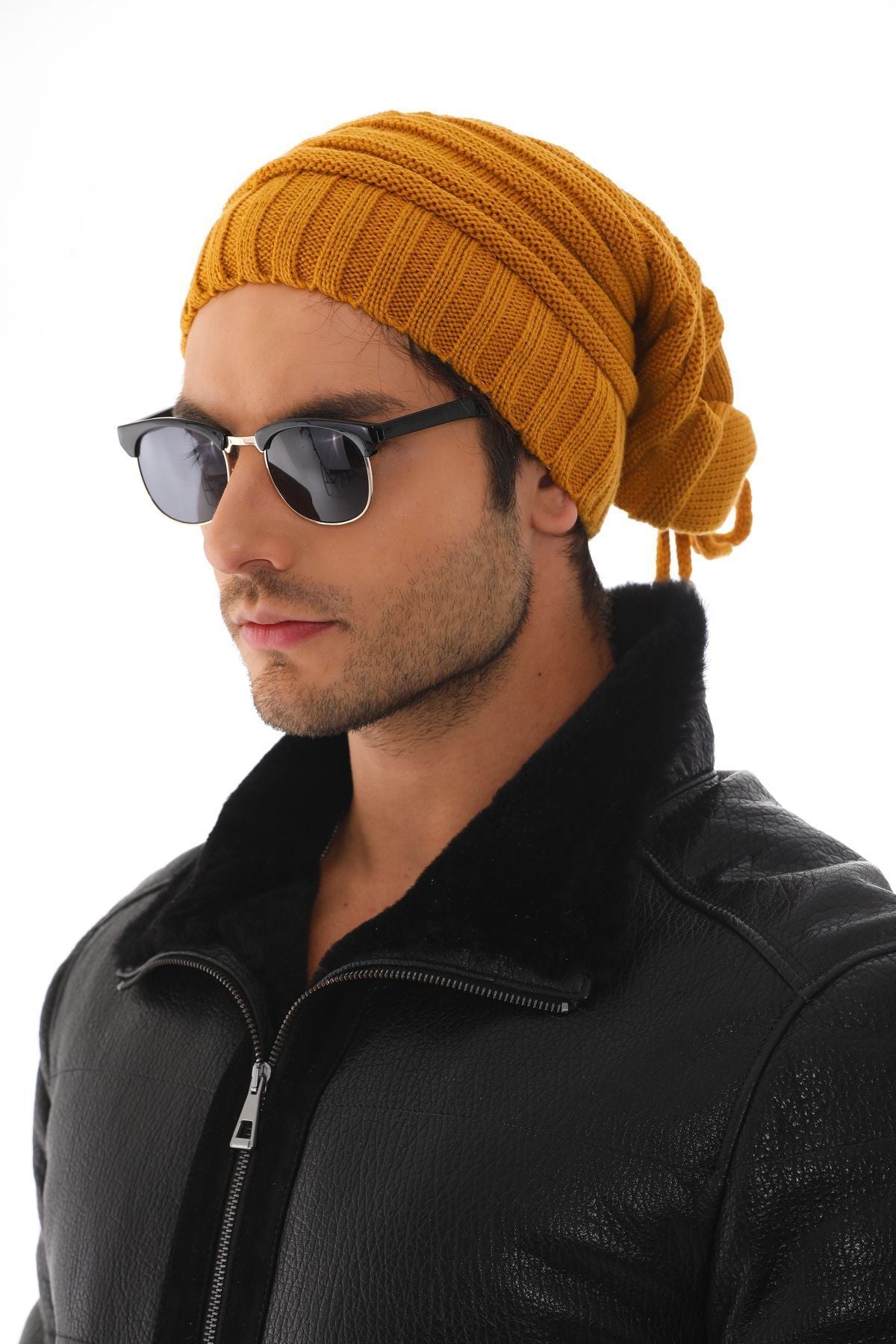 Men's Anthracite Stringed Beret - Saiyora&Zubaid