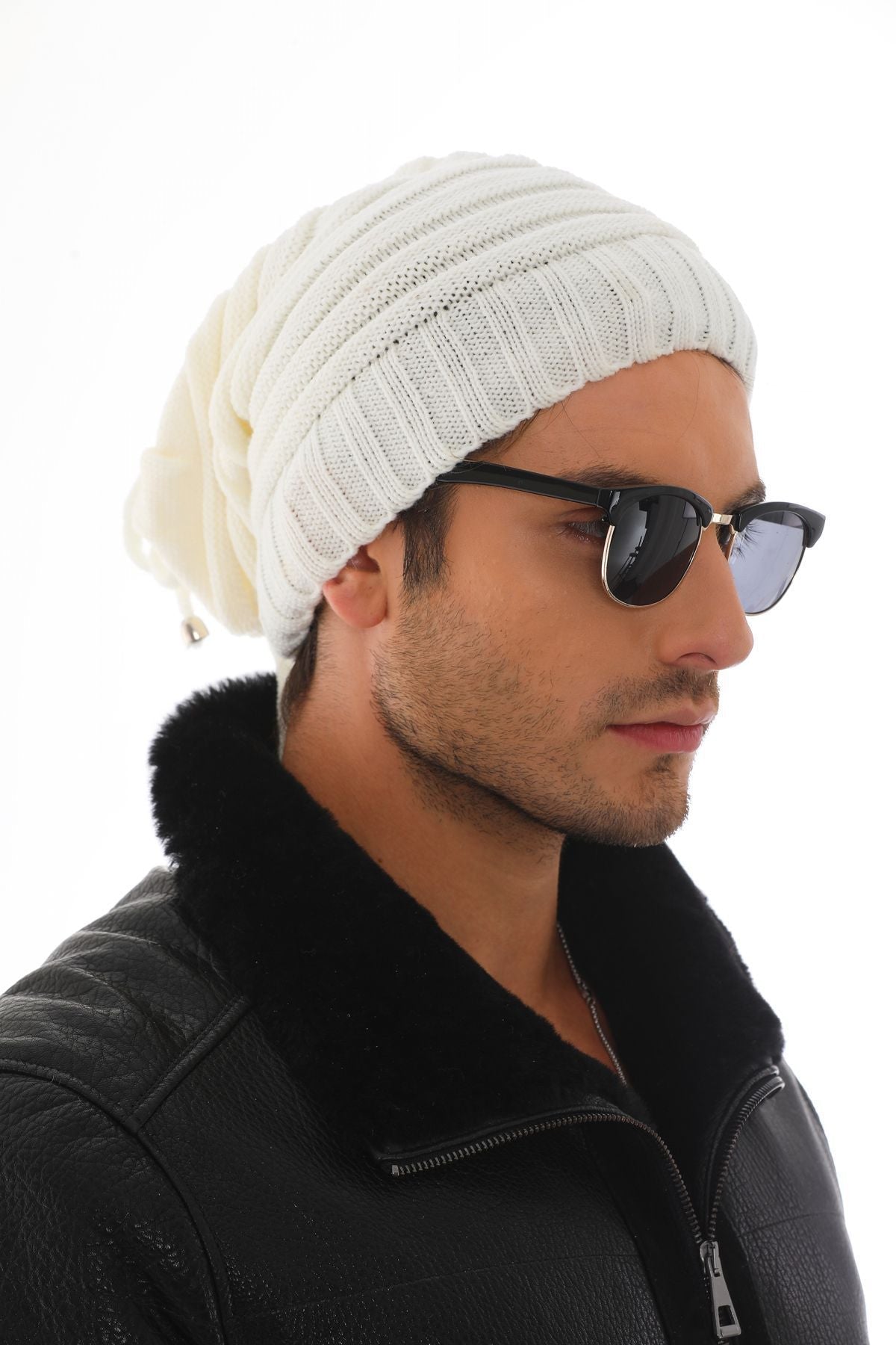 Men's Anthracite Stringed Beret - Saiyora&Zubaid