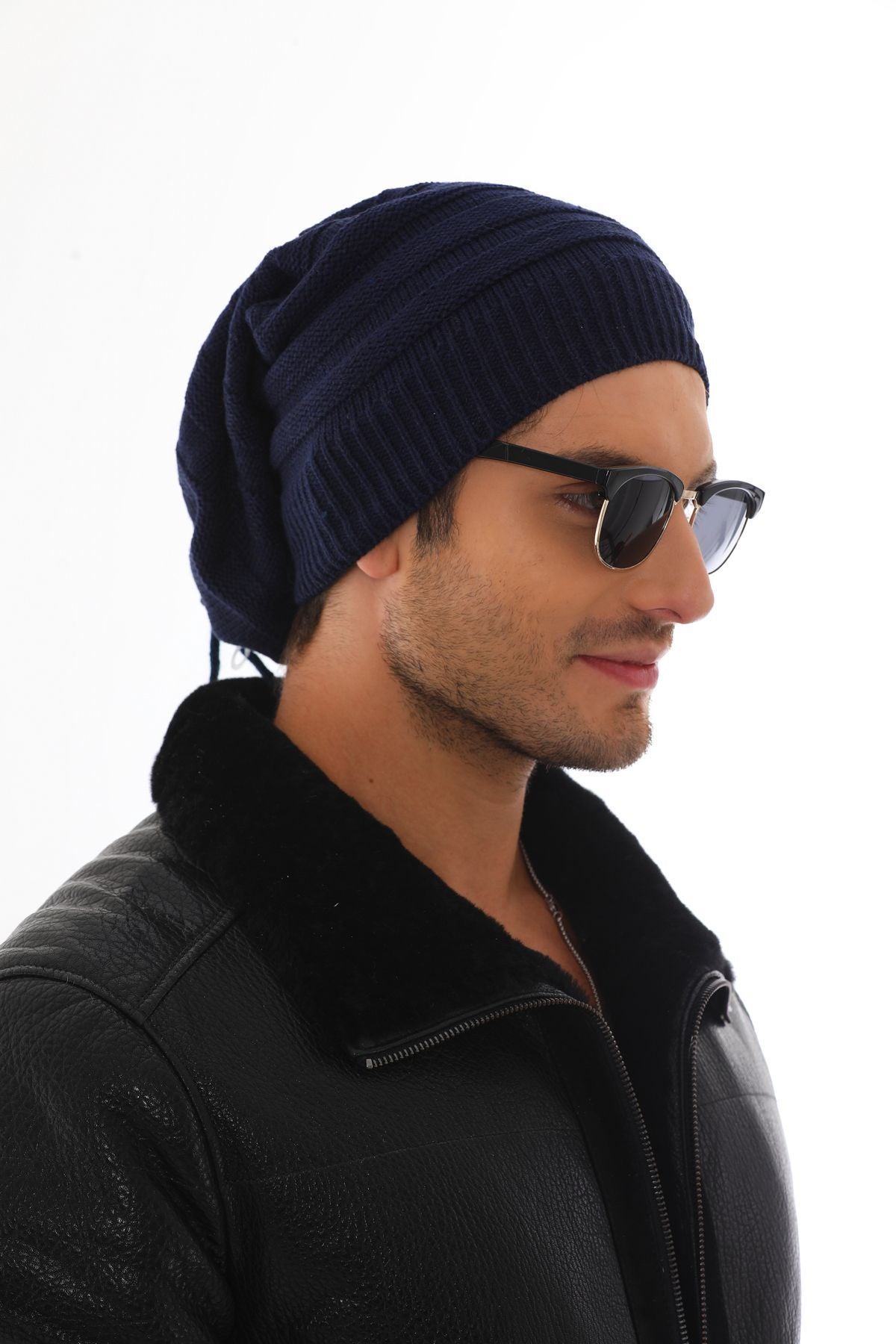 Men's Anthracite Stringed Beret - Saiyora&Zubaid