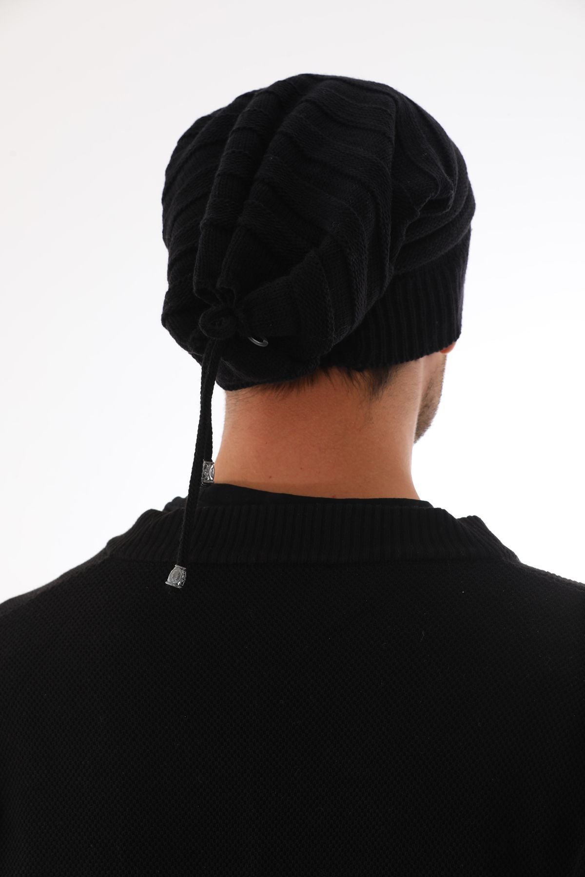 Men's Anthracite Stringed Beret - Saiyora&Zubaid