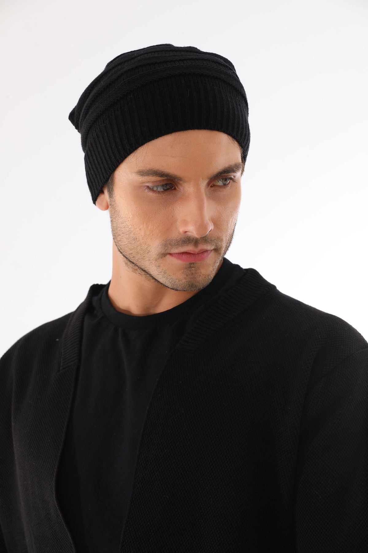 Men's Anthracite Stringed Beret - Saiyora&Zubaid