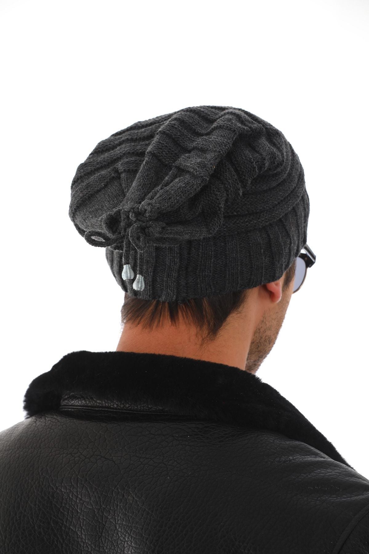 Men's Anthracite Stringed Beret - Saiyora&Zubaid