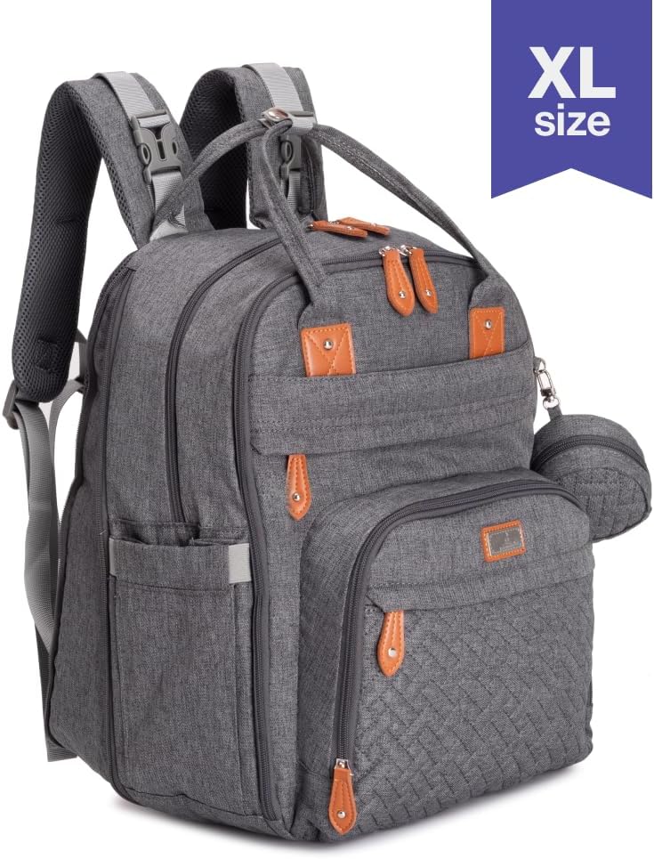 Ultimate Extra Large Diaper Bag Backpack - Expandable, Unisex, Travel Essential - Saiyora&Zubaid