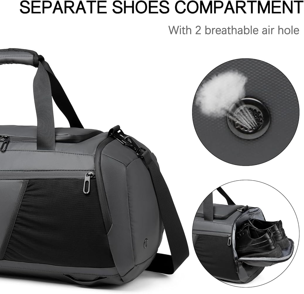 Waterproof Gym Duffel Bag with Shoe Compartment – Travel Weekender for Men & Women - Saiyora&Zubaid