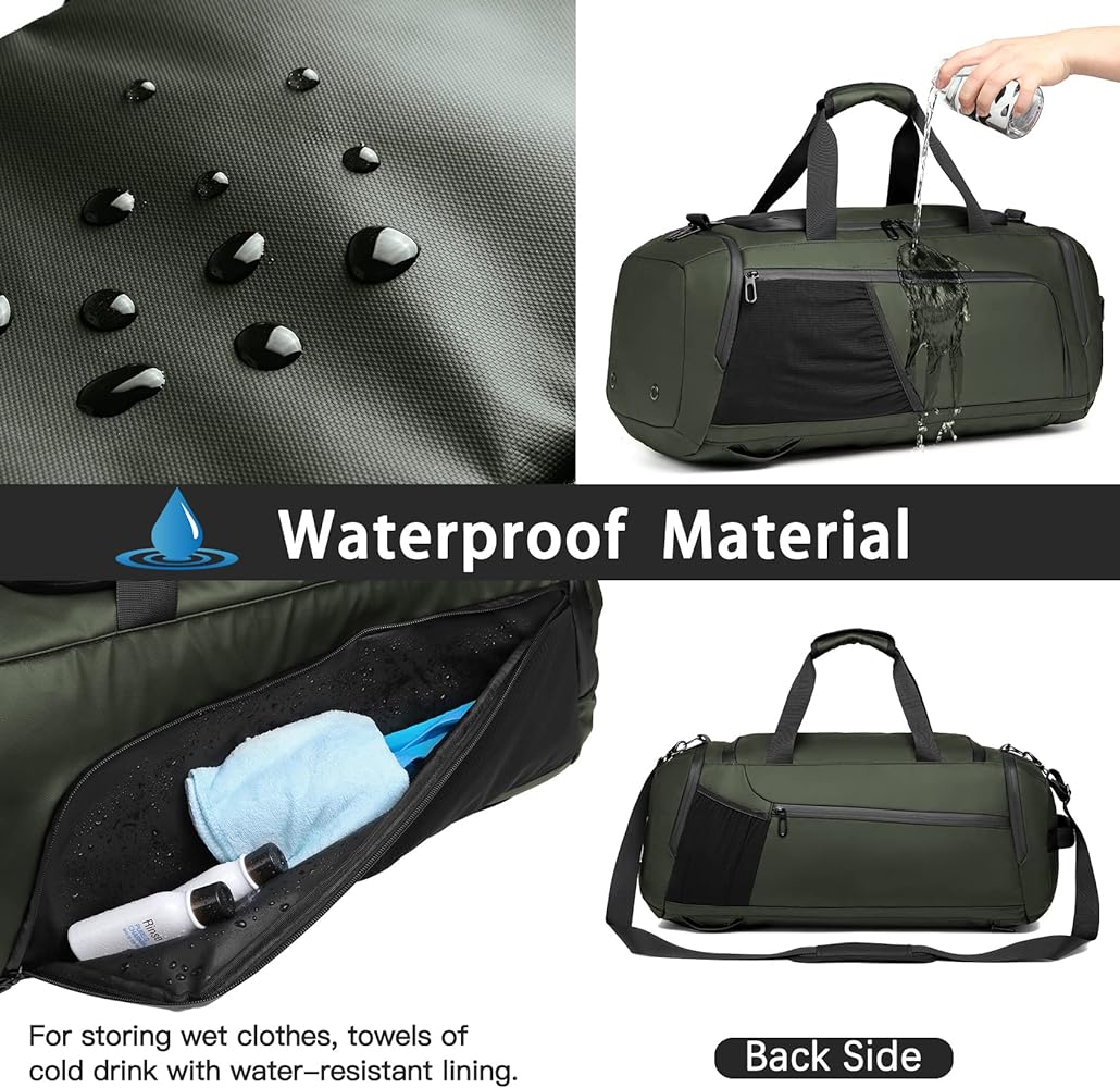 Waterproof Gym Duffel Bag with Shoe Compartment – Travel Weekender for Men & Women - Saiyora&Zubaid