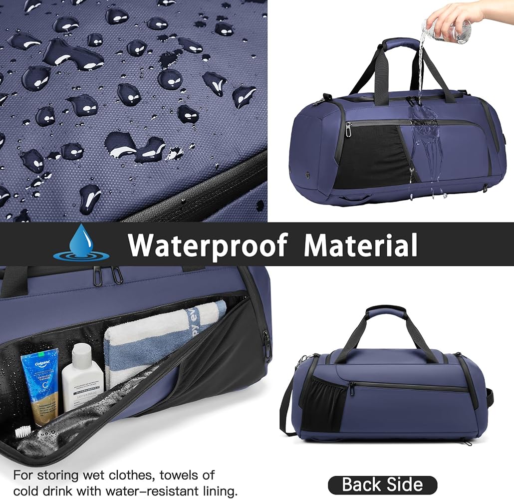 Waterproof Gym Duffel Bag with Shoe Compartment – Travel Weekender for Men & Women - Saiyora&Zubaid