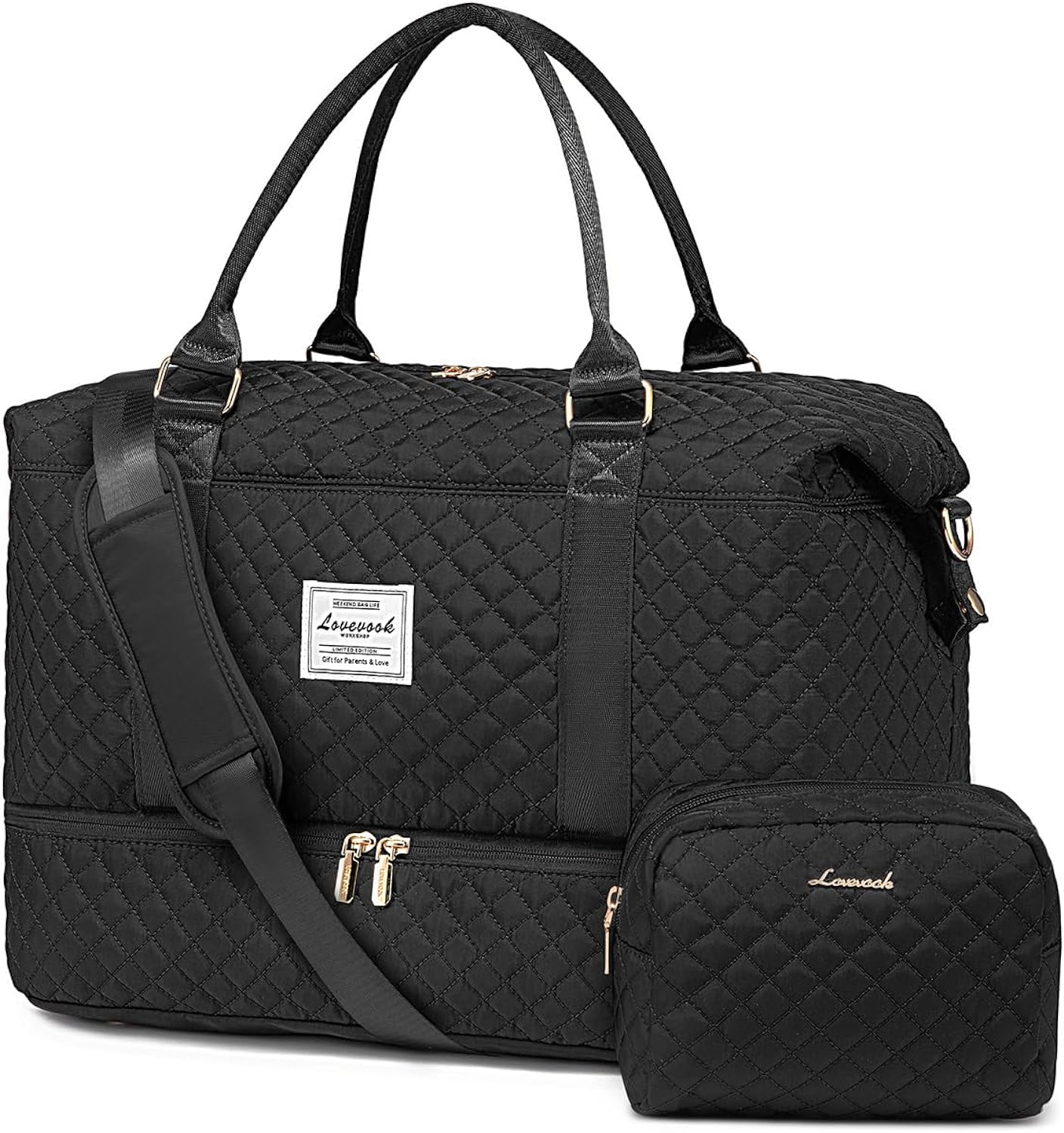 Women's Travel Duffel with Shoe Compartment & Wet Pocket - Saiyora&Zubaid